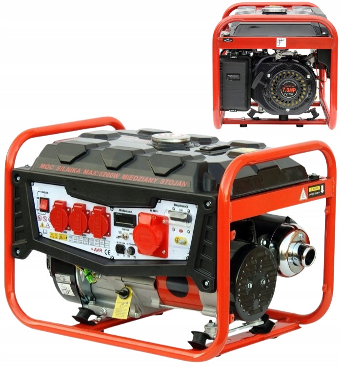 Mocny Agregat Prądotwórczy Generator Prądu Z Komputerem Licznik Godzin