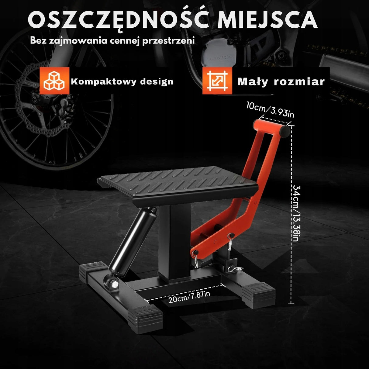 Podnośnik Hydrauliczny Motocyklowy do Warsztatu Regulowana Wysokość 400kg
