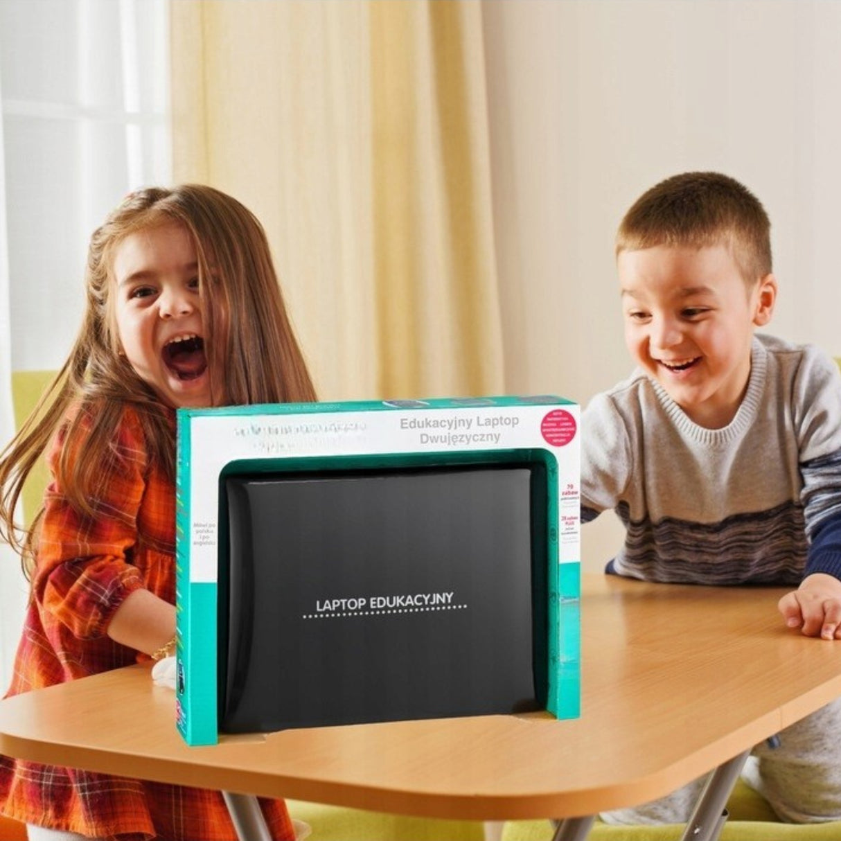 Komputerek Edukacyjny Nauka i Zabawa Laptop 3+ 98 Gier PL/ANG dla Dzieci