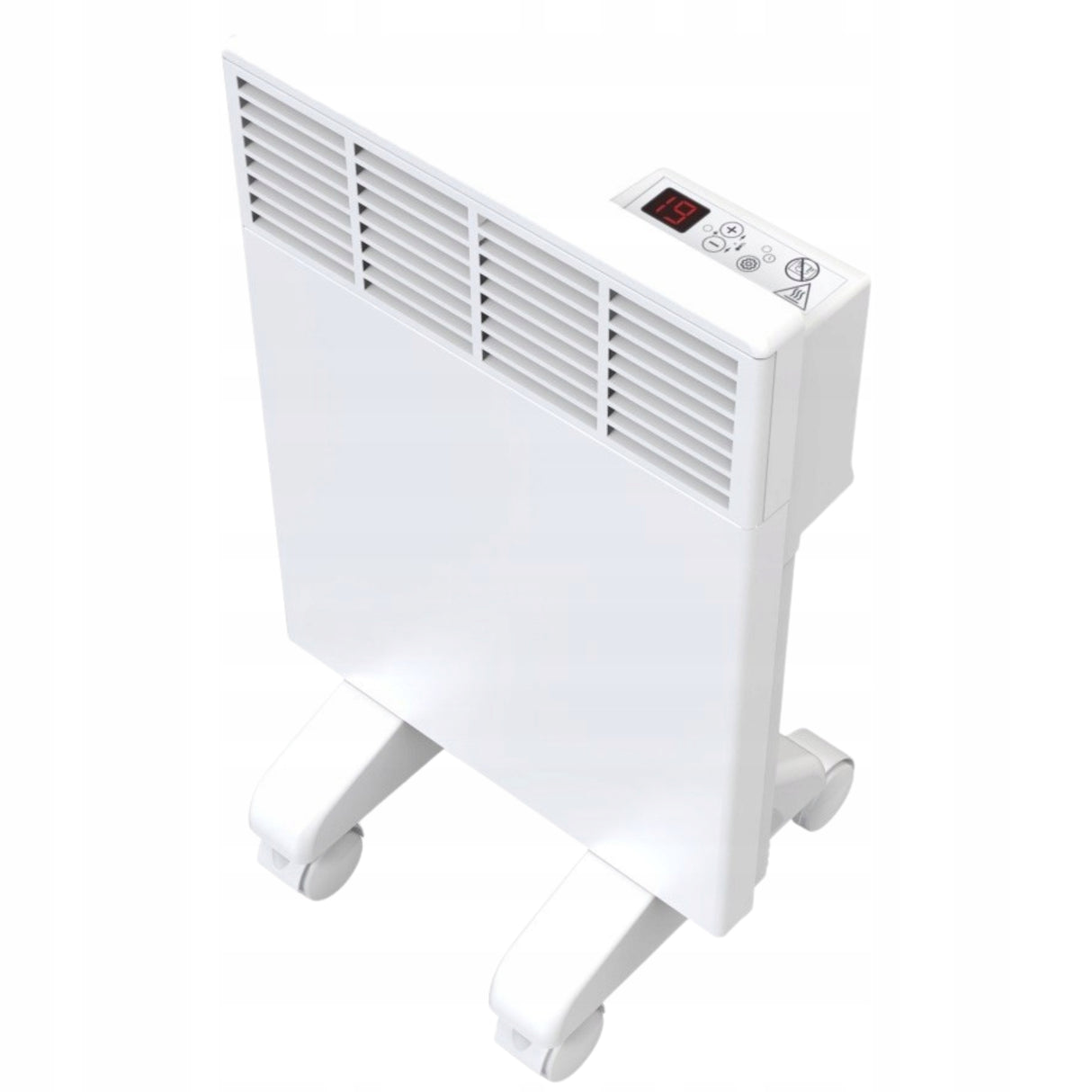 Grzejnik Elektryczny Termostat Programator Ścienny Przenośny Biały 1000W
