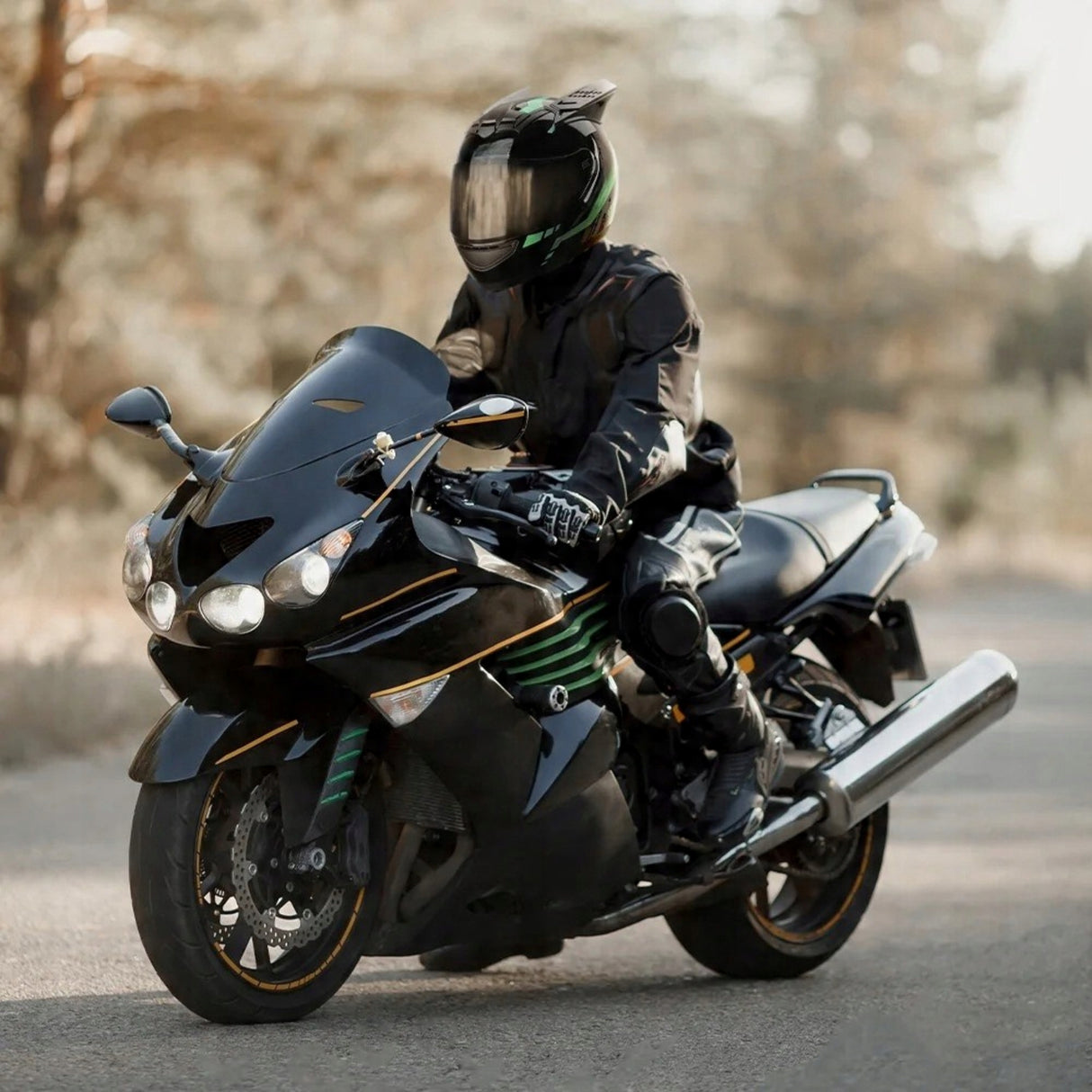 Kask Motocyklowy Pełnotwarzowy Wielokolorowy Pełna Twarz Pełny Rozmiar XXL