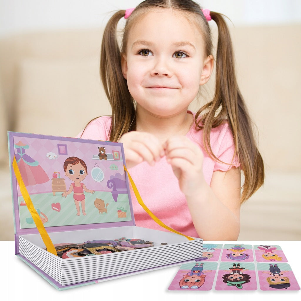 Układanka Magnetyczna Magnetyczne Ubranka dla Dziewczynki Puzzle Edukacyjne