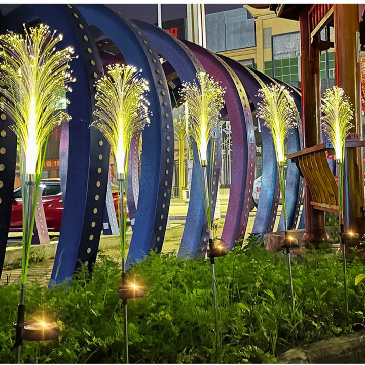 LAMPA OGRODOWA SOLARNA LED TRAWA PAMPASOWA ŚWIETLNA WBIJANA OZDOBA 2 Sztuki