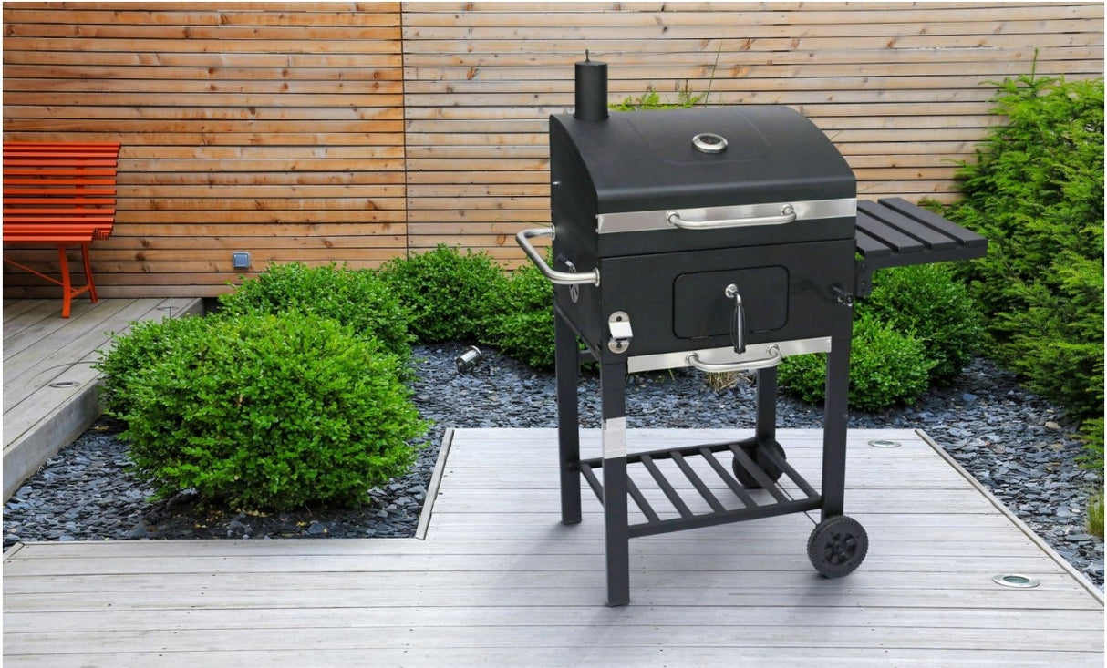 Grill Ogrodowy Węglowy Pokrywa Ruszt Popielnik Termometr Duży XXL + Gratis