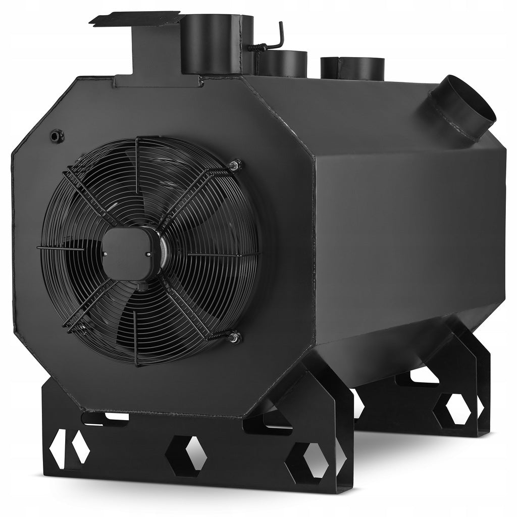 Piec z Nadmuchem Grzewczy Stal Czarny 35 kW Żeliwny Nadmuchowy Piecyk
