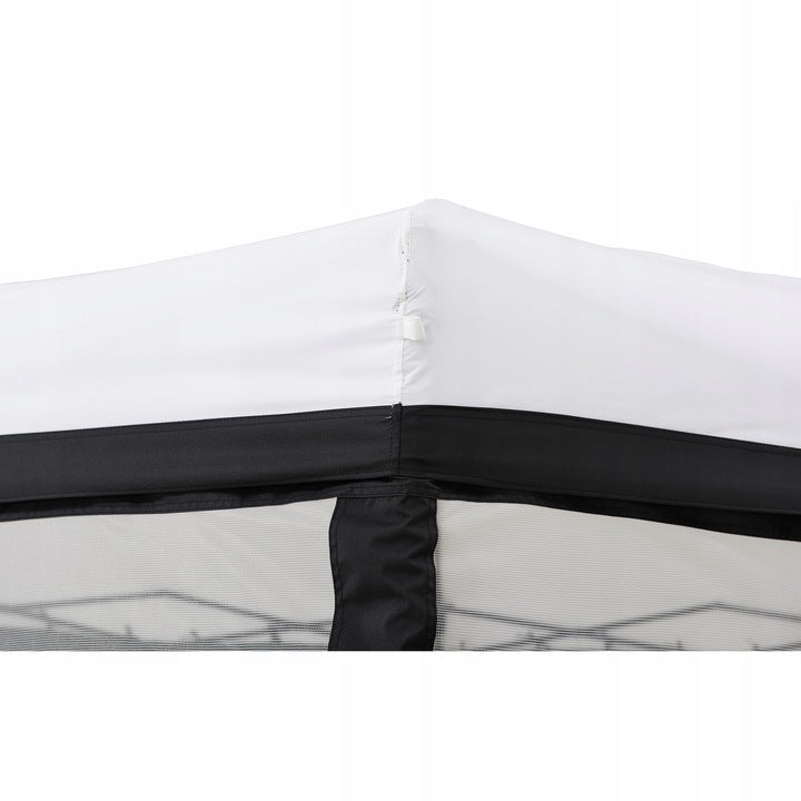 Pawilon Ogrodowy Altana Namiot Metal Biały 339x339x260cm Łatwy Montaż