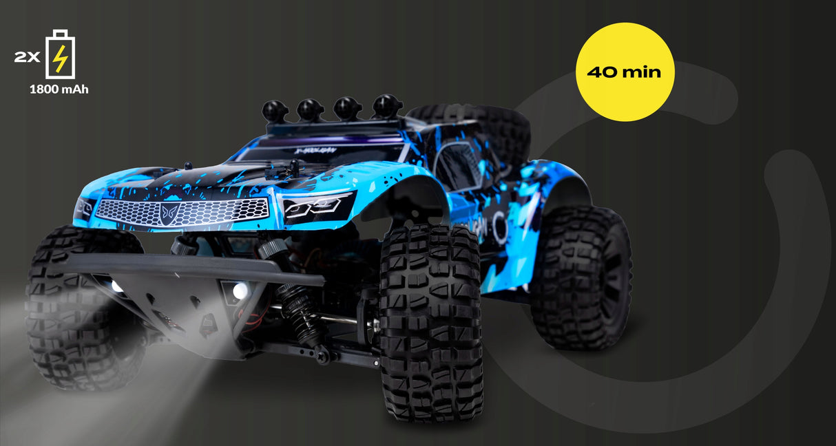Samochód RC Terenowy 4x4 35km/h Duży Wodoodporny 2 Akumulatory Niebieski