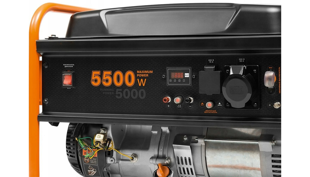 Agregat Generator Prądu Benzynowy 5.5kW 230V AVR Jednofazowy 2 Gniazda