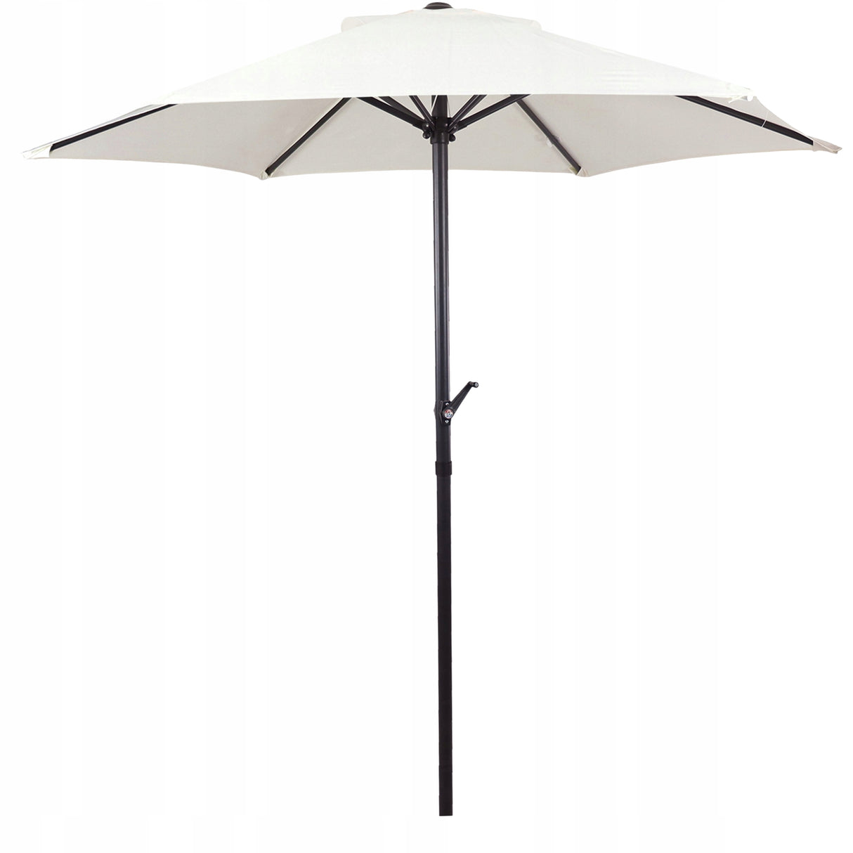 Składany Duży Parasol Ogrodowy 300Cm Na Taras Balkon Korbką Biały Porządny