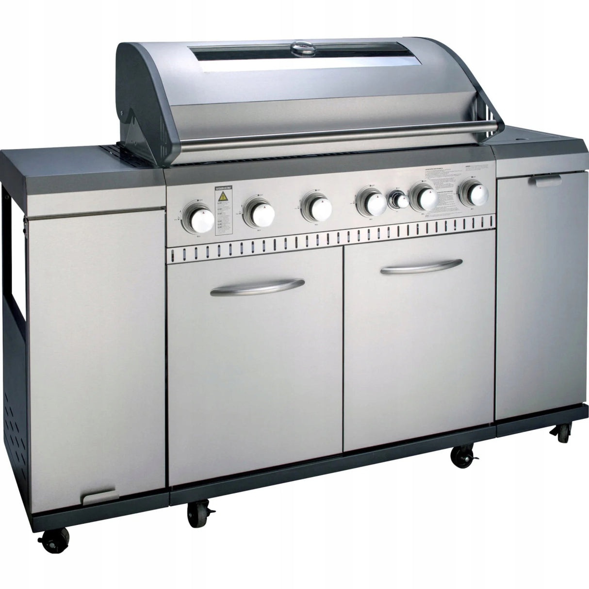 Grill Gazowy Stal Szlachetna Kuchnia Gazowa 6+1 Palnikowa 24,0 kW Żeliwo