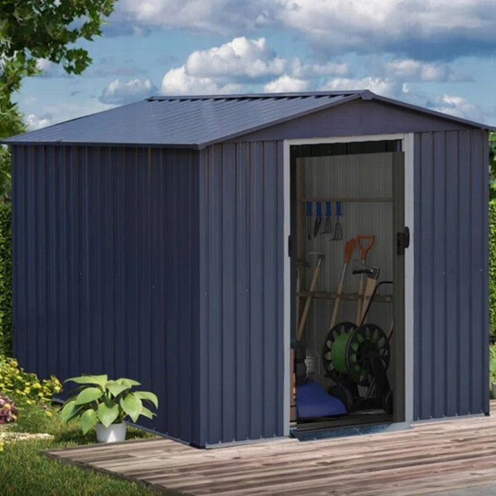 Domek Ogrodowy Narzędziowy Szopa Garaż Metalowy 180x180x184 Schowek