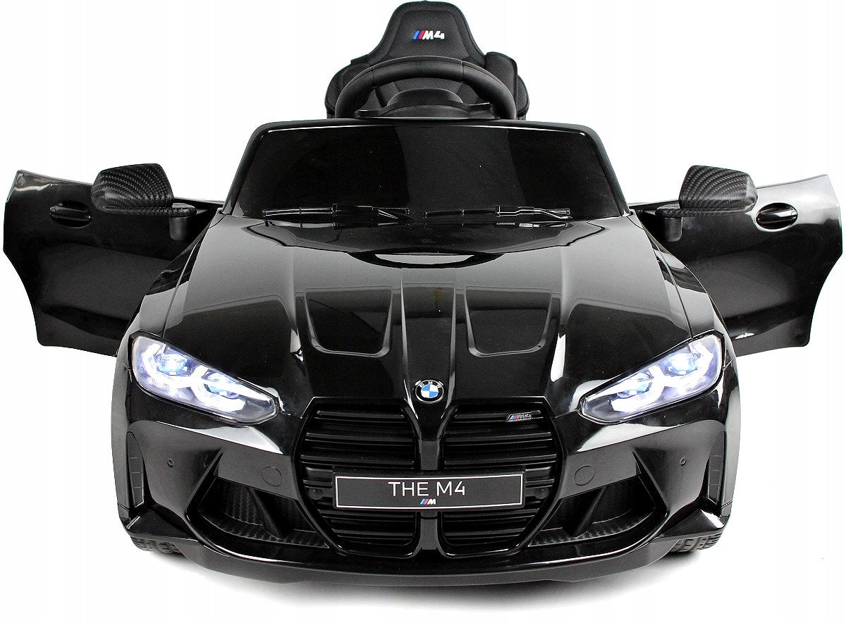 BMW M4 Autko na Akumulator Skóra Czarne 12V 10Ah Dwa Najmocniejsze Silniki
