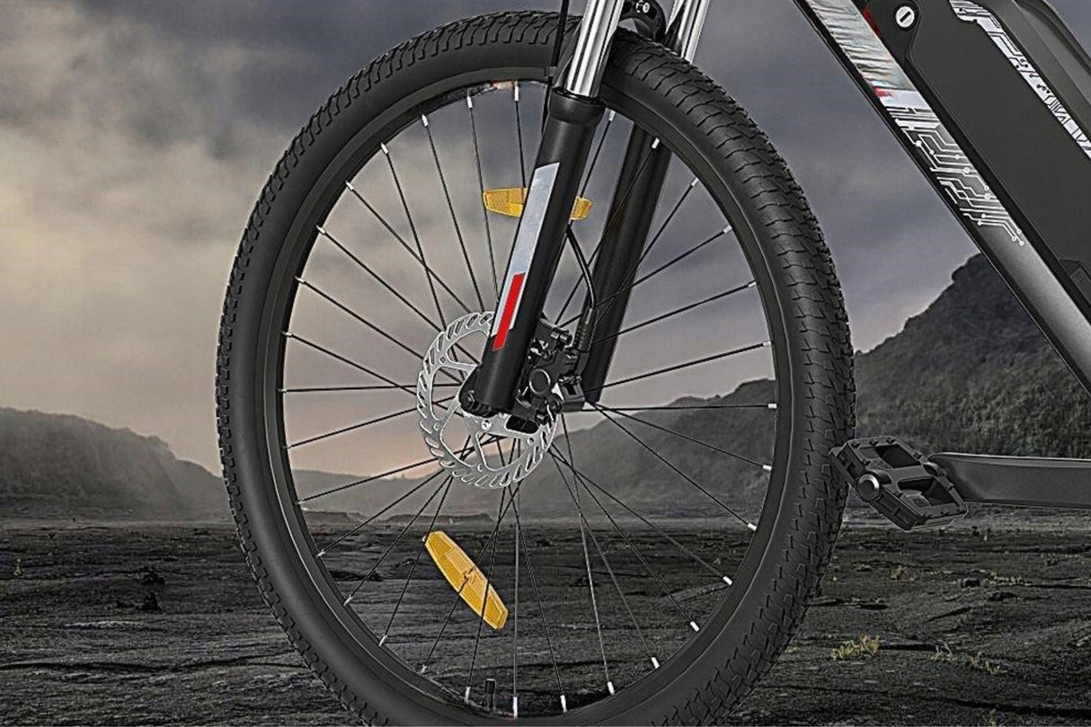 Rower Elektryczny MTB Czarny Rama 18" Cali 15AH 250W Koło 27,5" Cali