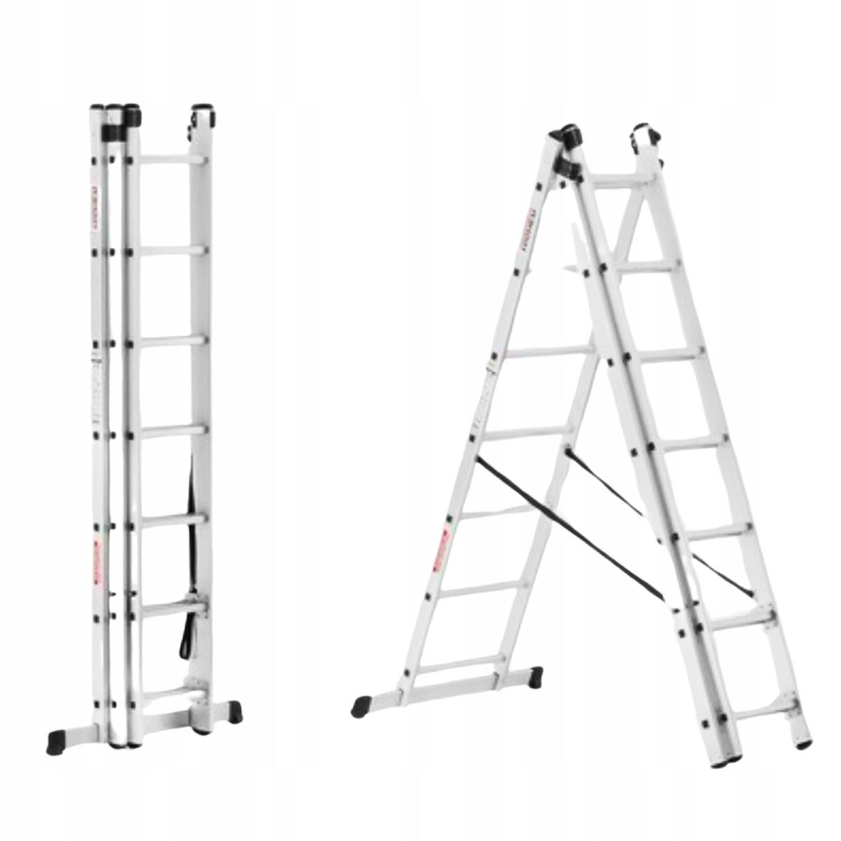 Drabina aluminiowa na schody 150kg + GRATIS 3x14 11m WIELOFUNKCYJNA