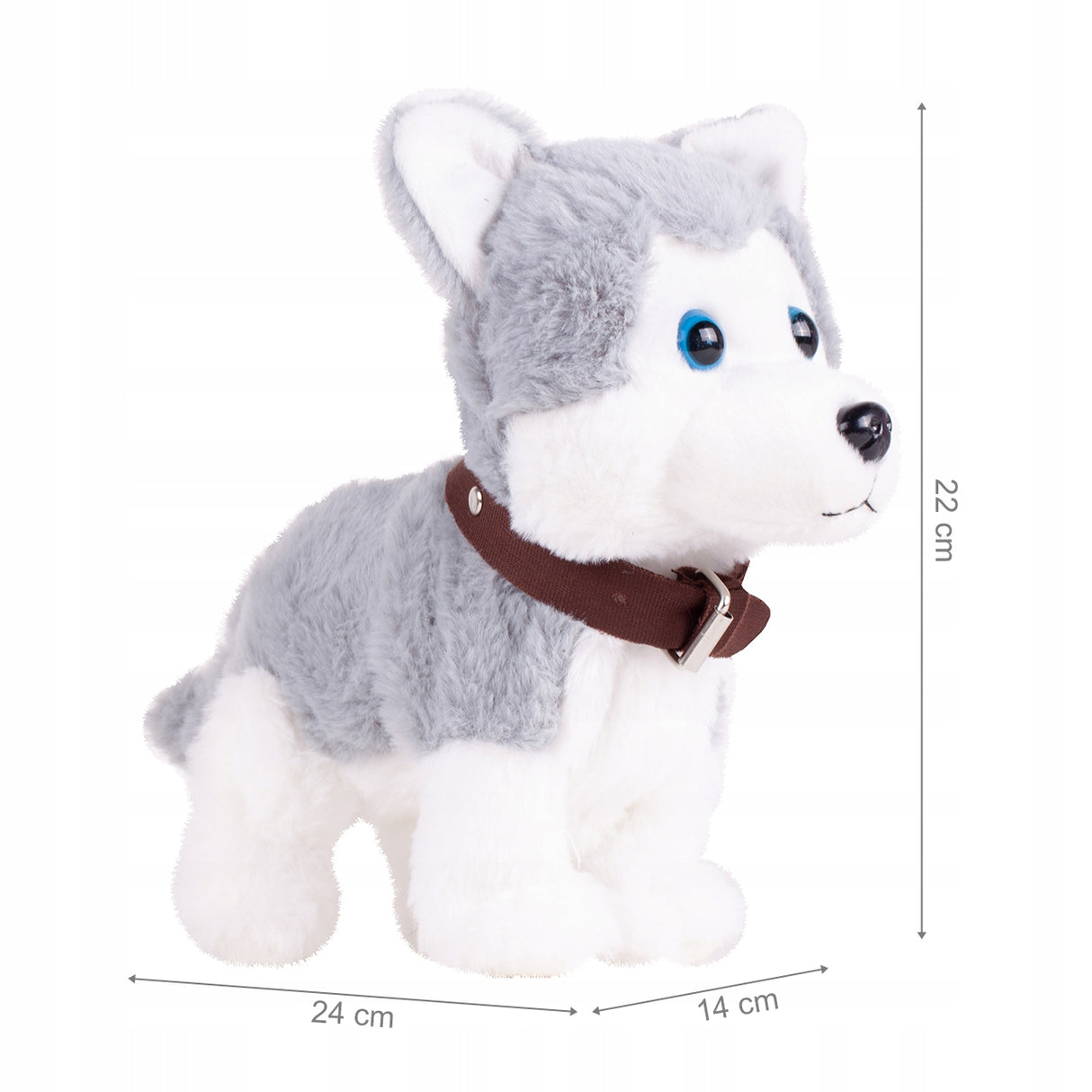 Piesek Husky Sterowany Głosem Interaktywny Pies Zabawka Pluszak dla Dzieci
