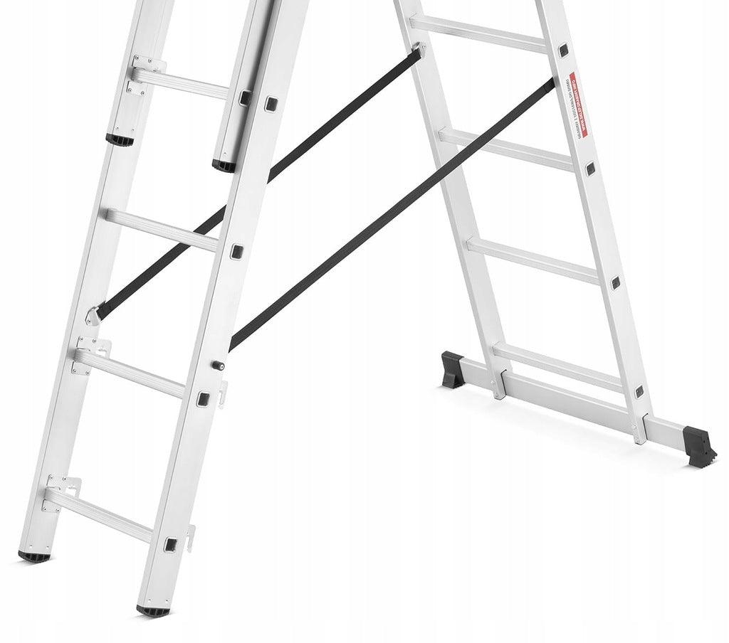DRABINA Aluminiowa 3x7 Najdłuższa 150kg POVES 4,5m