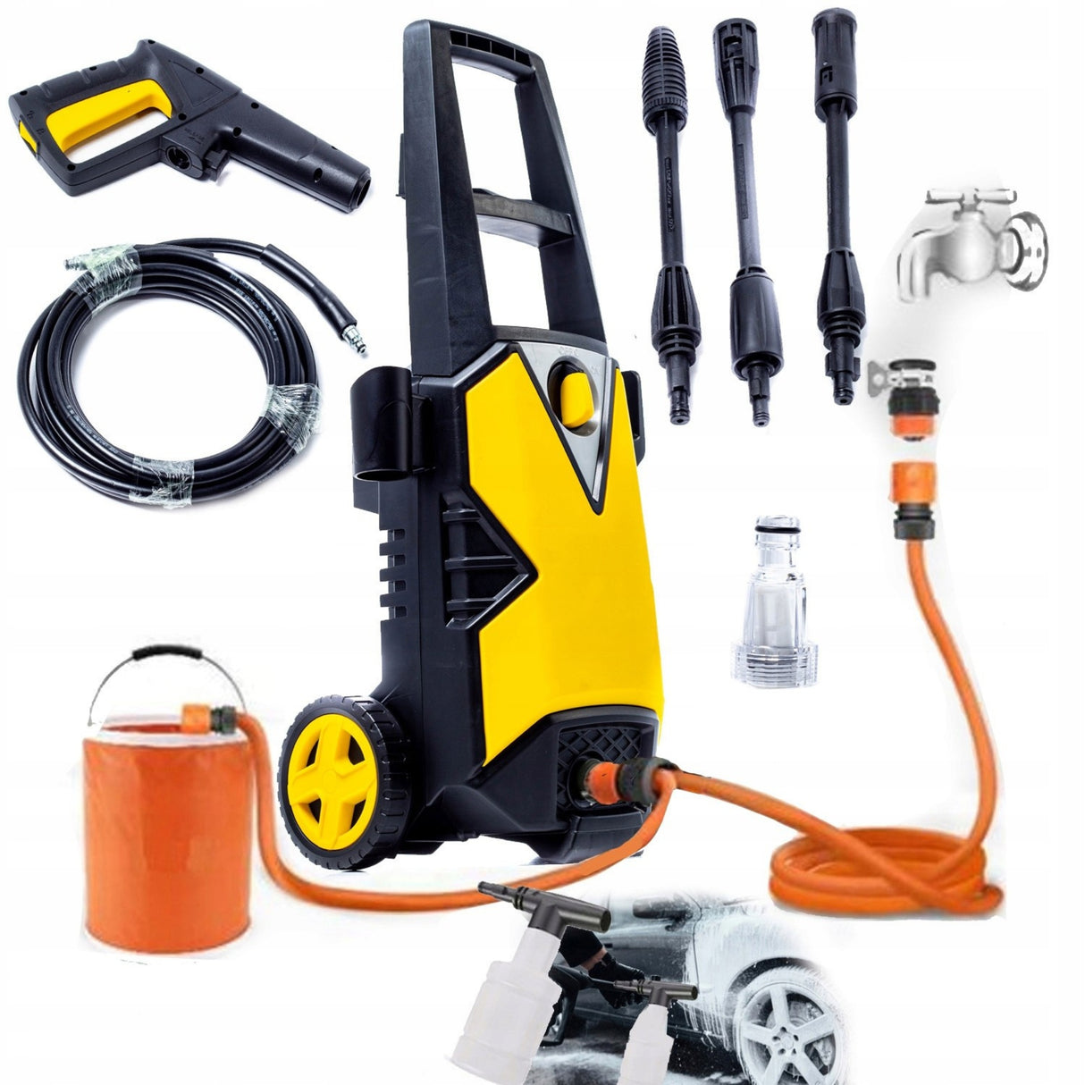 Myjka Ciśnieniowa Samossąca Mocna Turbo Lanca 1500 W 240 V 230 Bar