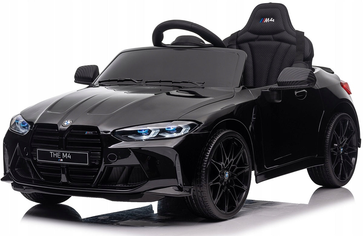 BMW M4 Autko na Akumulator Skóra Czarne 12V 10Ah Dwa Najmocniejsze Silniki