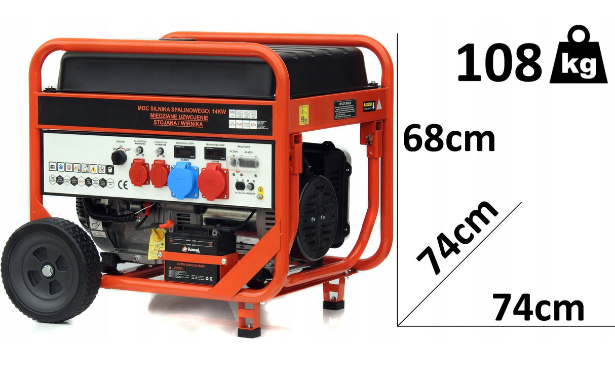 Agregat Generator Prądu Benzyna 11,5kW Elektryczny 400V Prezent