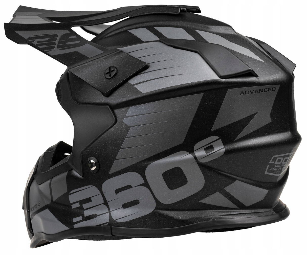 Kask Cross Enduro S EU Homologacja Lekki MTB Quad Rower Czarny Szary