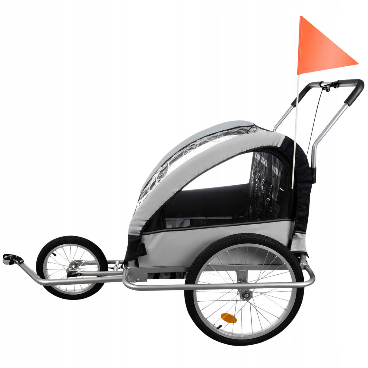 Przyczepka Rowerowa Transportowa Jogger do Roweru 2 Osobowa 3w1 dla Dzieci