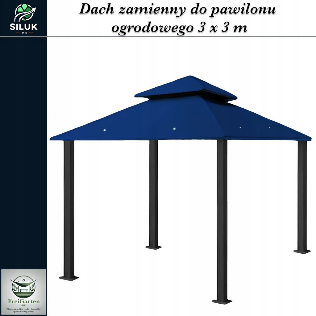 Dach do Pawilonu Ogrodowego Zadaszenie Zamiennik 3x3 Metry Zapasowe