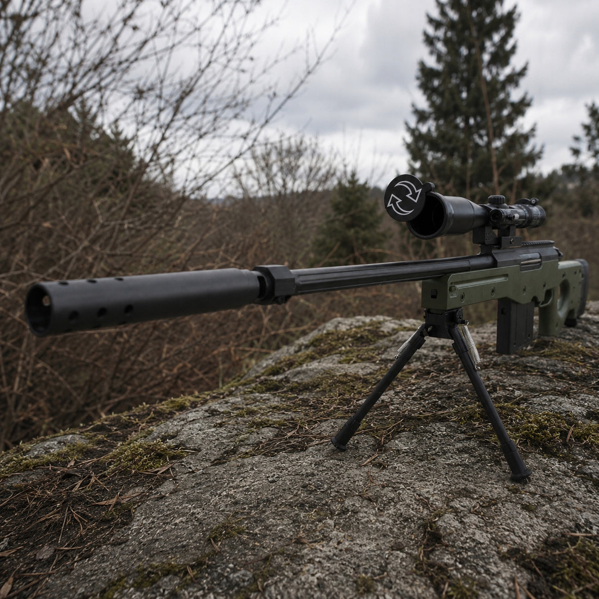 Karabin Snajperski na Kulki Pistolet Laser Luneta + Kulki Snajperka AWP