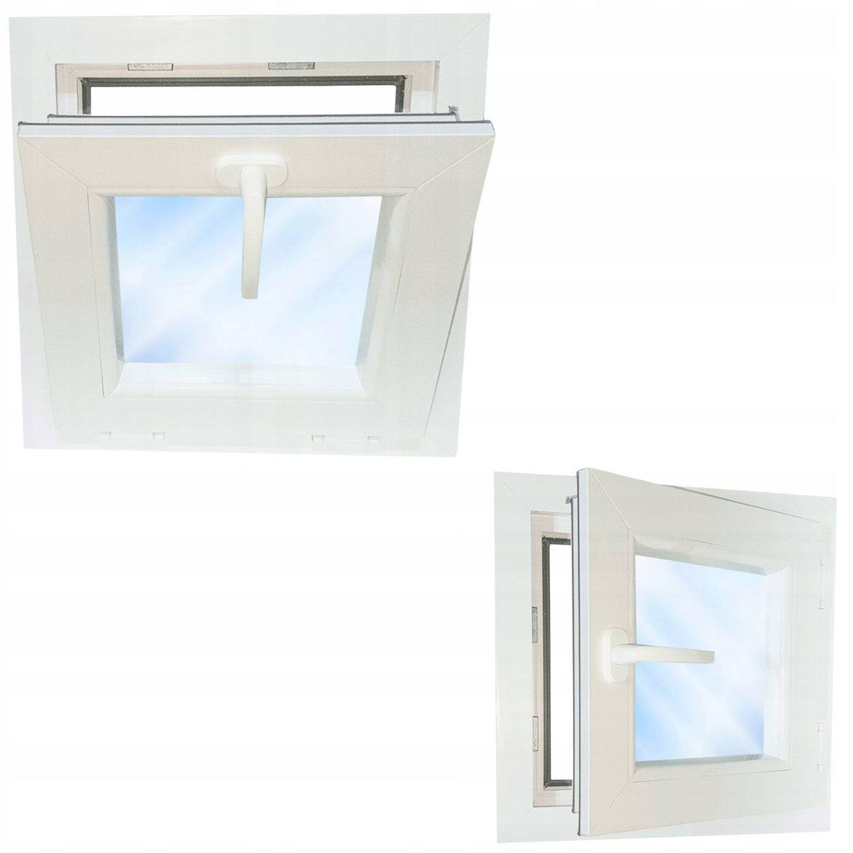 OKNO PCV 40 X 40 CIEPŁE - 6 Komorowy Szczelne POVES Uchylne Profil: 81mm