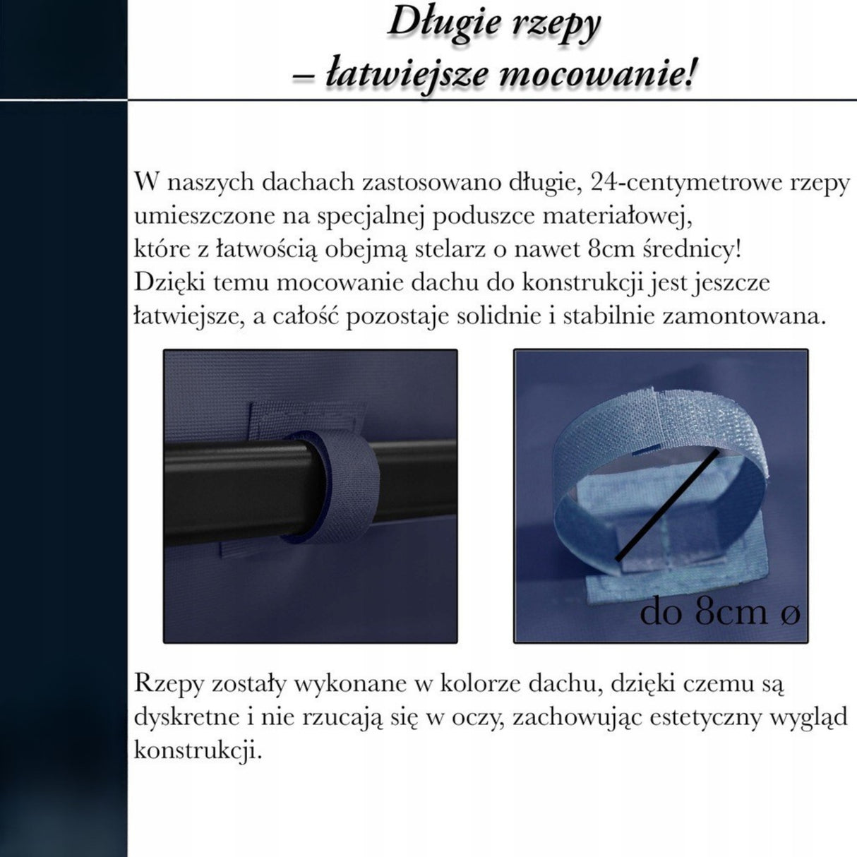Dach Pawilon Poszycie Wodoodporny M5 Niebieski 4x3m z Kominem do Cyrkulacji
