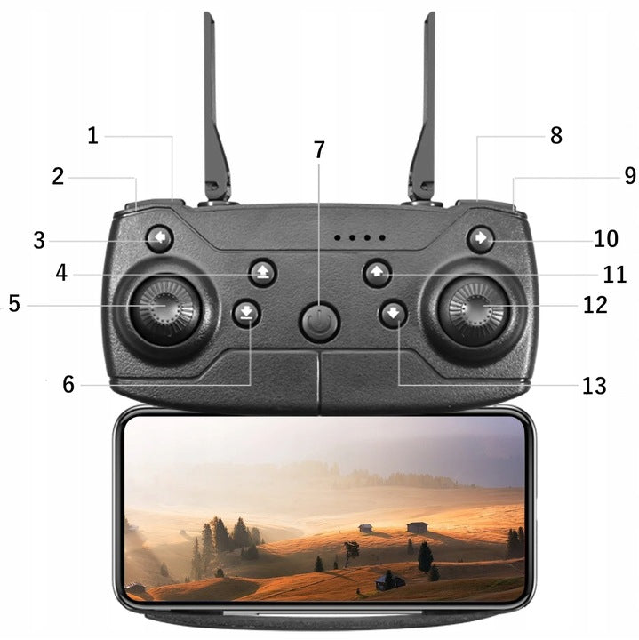 Dron z Kamerą HD Wideo 0,3MP Akumulator 3,7 Walizka dla Dzieci Quadrocopter