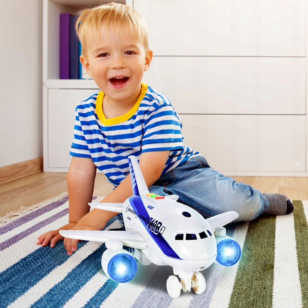 Samolot Interaktywny Pasażerski Boeing Zabawka Dźwięk Światło dla Dzieci