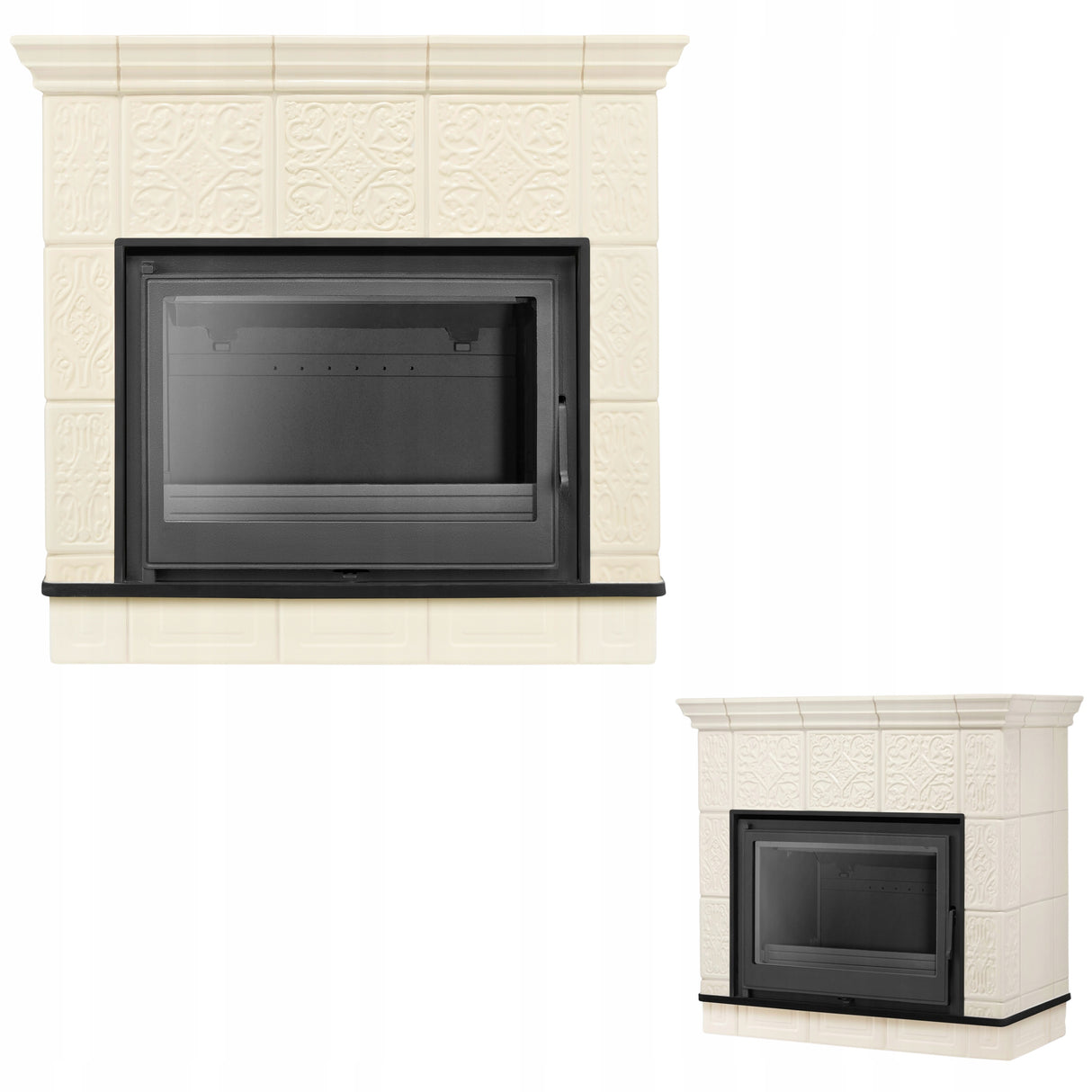 Piec Kominek Piecyk Koza Kaflowy Obudowa Kominkowa 13kW Ceramiczny Stalowy