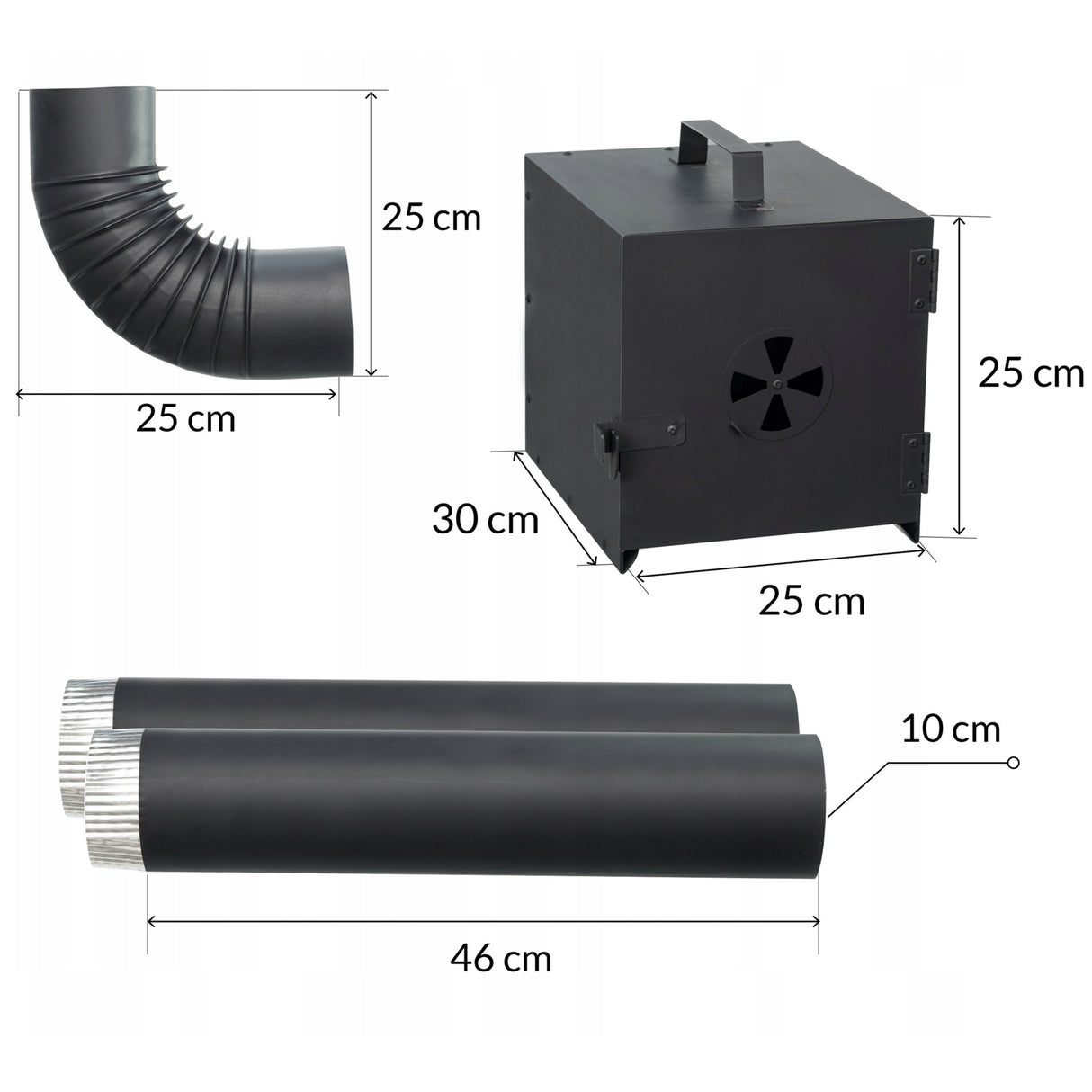 Wędzarnia Ogrodowa Metalowa Domowa Metalowy Dach Wędzok Palenisko Zestaw XL