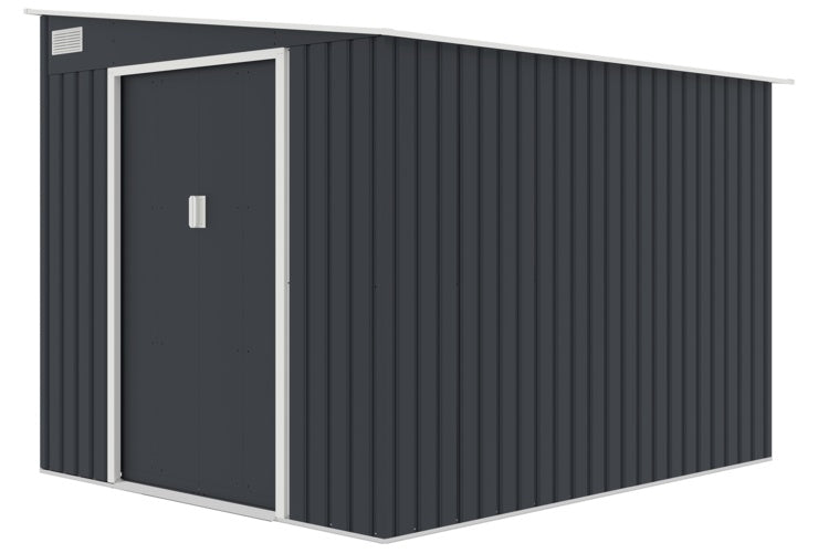 Domek Ogrodowy UNIWERSALNYM Jednospadowym Dachem Antracyt 247x311cm 7,19m²