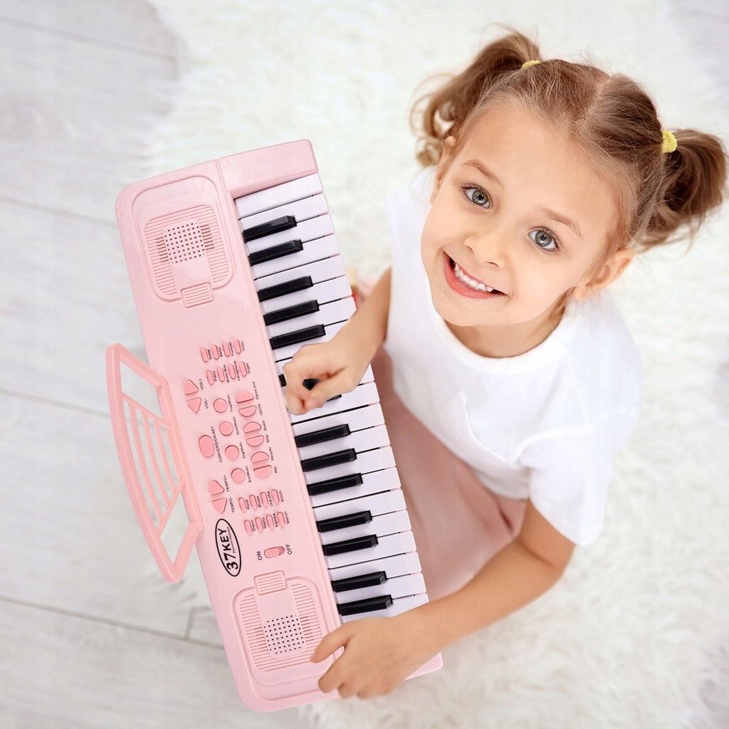 Organy Elektryczne Pianino Keyboard Mikrofon dla Dzieci 37 Klawiszy
