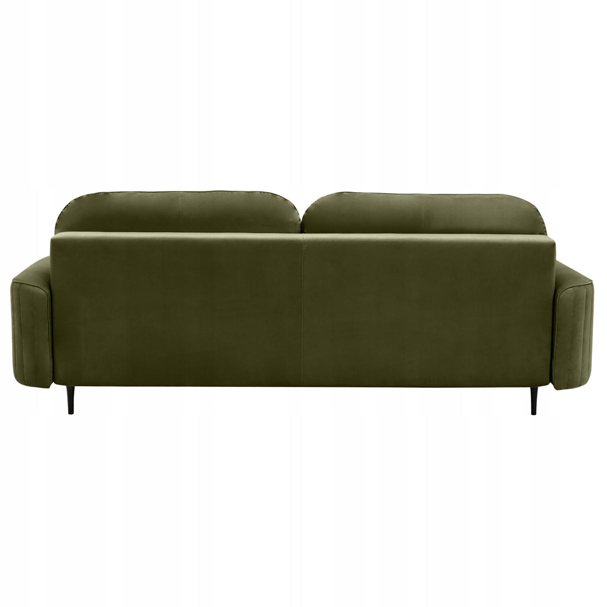 Sofa Rozkładana z Pojemnikiem na Pościel Welurowa Zielona 244x102 cm