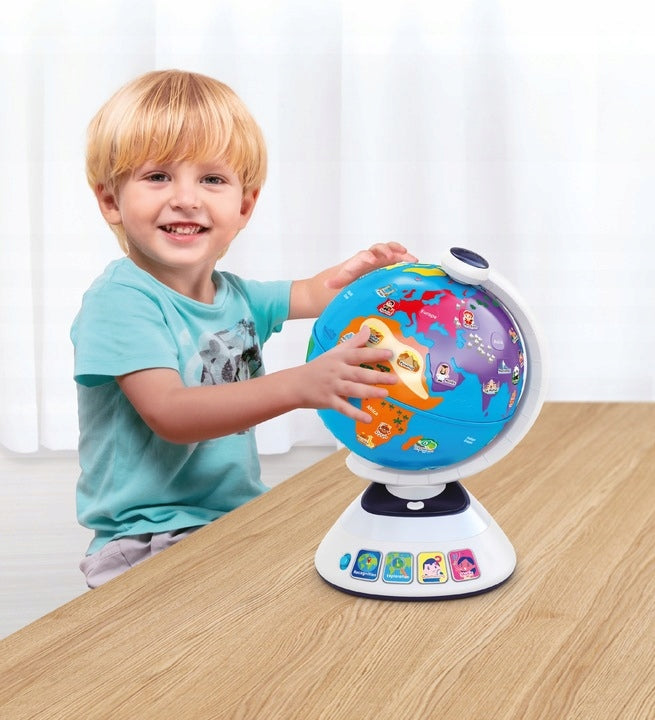 Edukacyjny Interaktywny Nauka Świata Świeci Quiz 3+ 48 Funkcji Globus