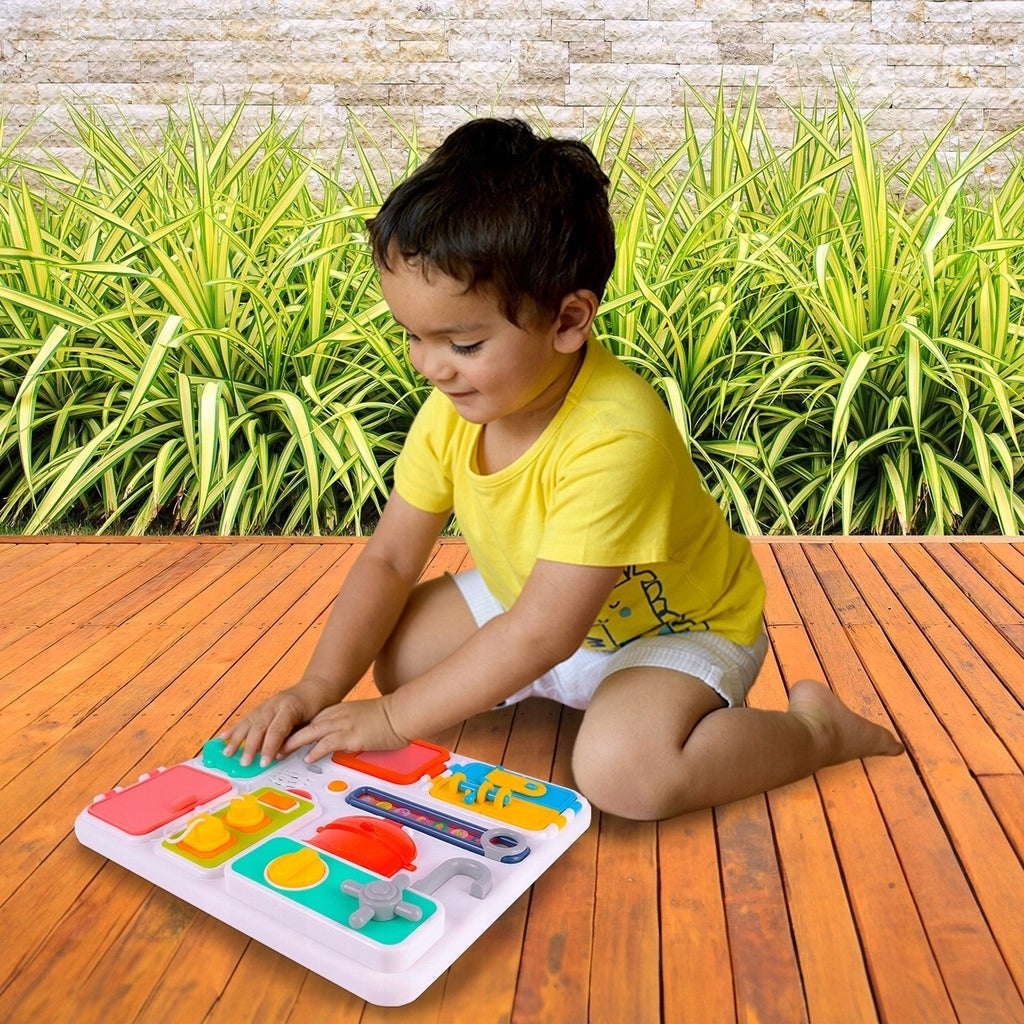 Tablica Sensoryczna Manipulacyjna Dźwięk Pokrętła Walizka dla Dzieci