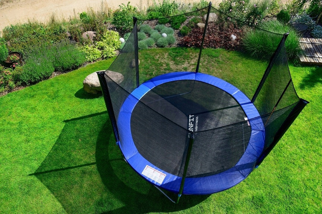 TRAMPOLINA OGRODOWA 304-312CM 10FT SIATKA + DRABINKA Poves