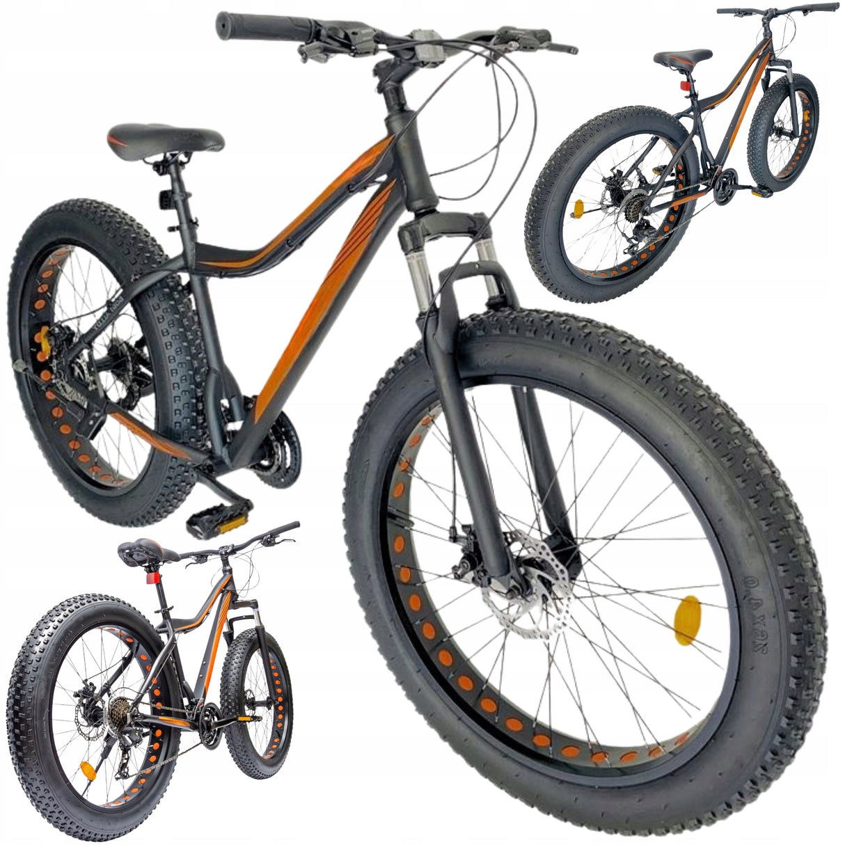 Rower Terenowy Fatbike Shimano Szerokie Opony 26"Cali Amortyzacja Aluminium