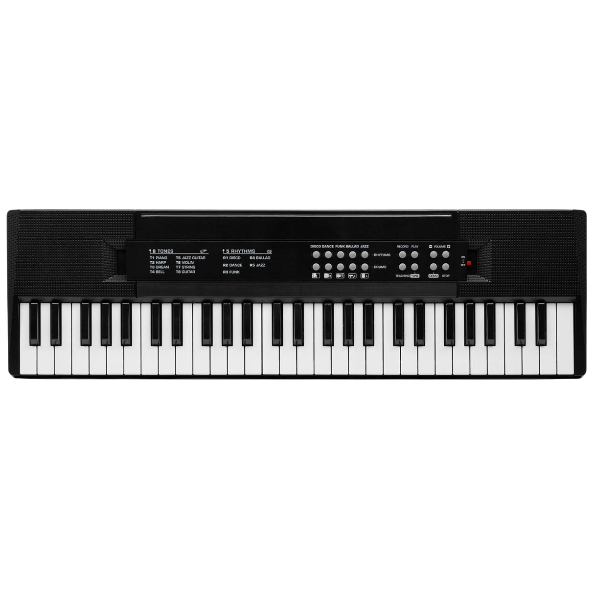 Keyboard z Akumulatorem + Mikrofon 49 Klawiszy dla Dziecka Czarny do Nauki