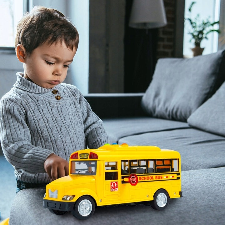 Autobus Szkolny Interaktywny Otwierane Drzwi dla Dzieci Dźwięk Światło