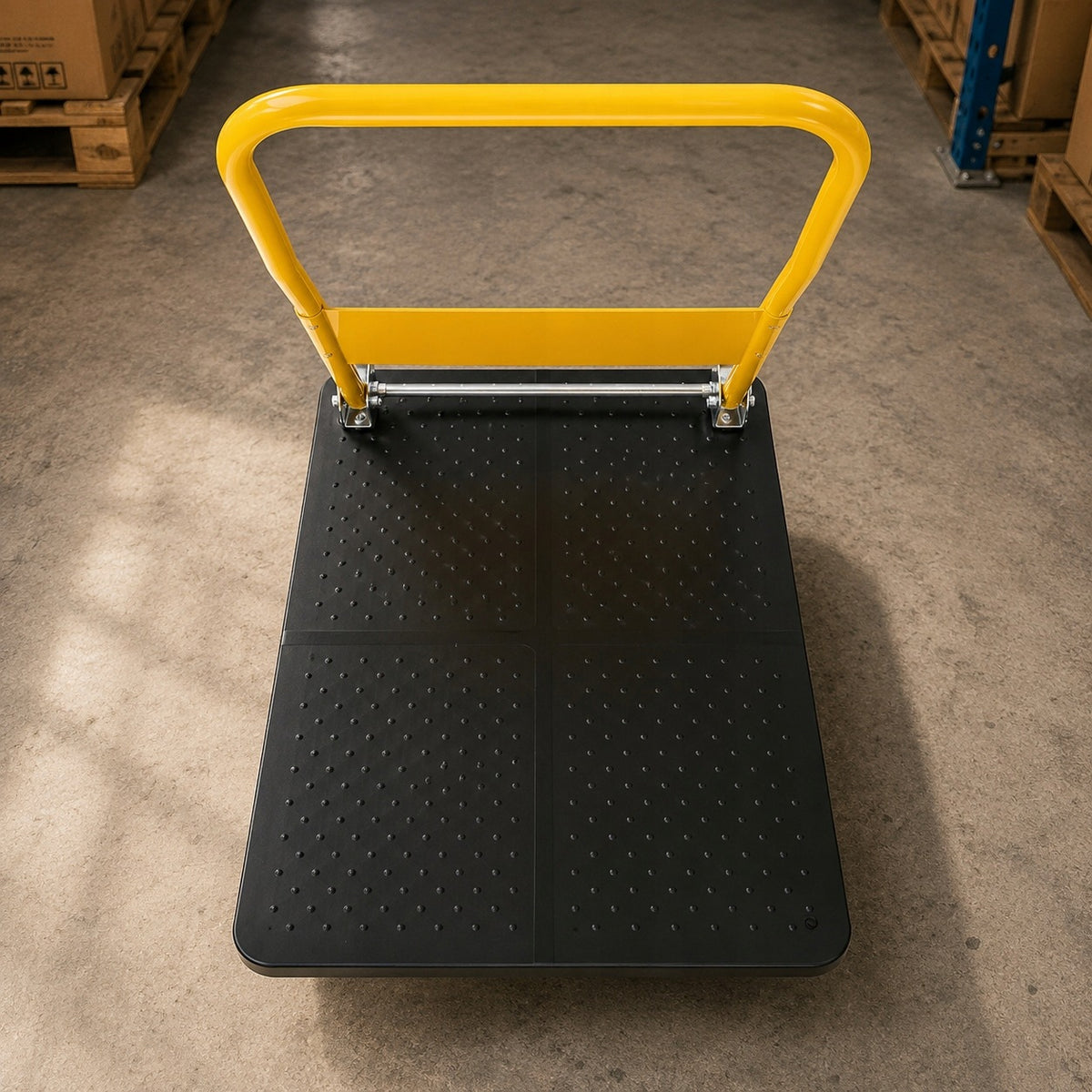 Wózek Transportowy Składany Mocny Czarny 700 kg Magazynowy Platformowy
