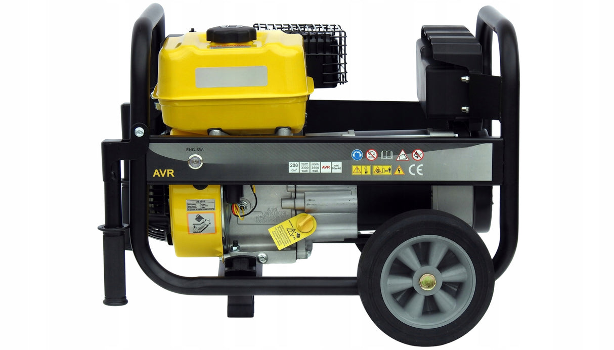 Agregat Generator Prądu Trójfazowy Benzynowy 3600W AVR Dual Power Prezent