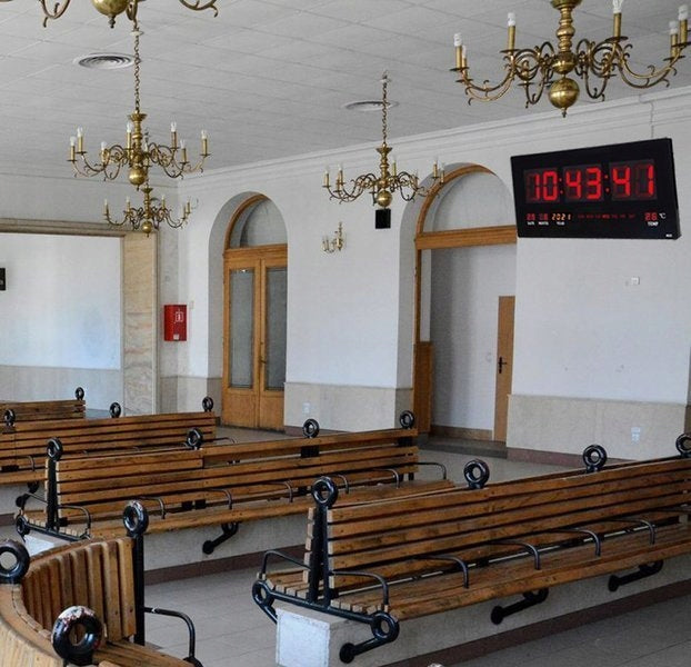 Zegar Cyfrowy Elektryczny Ścienny z Datą i Temperaturą Cichy LED XL