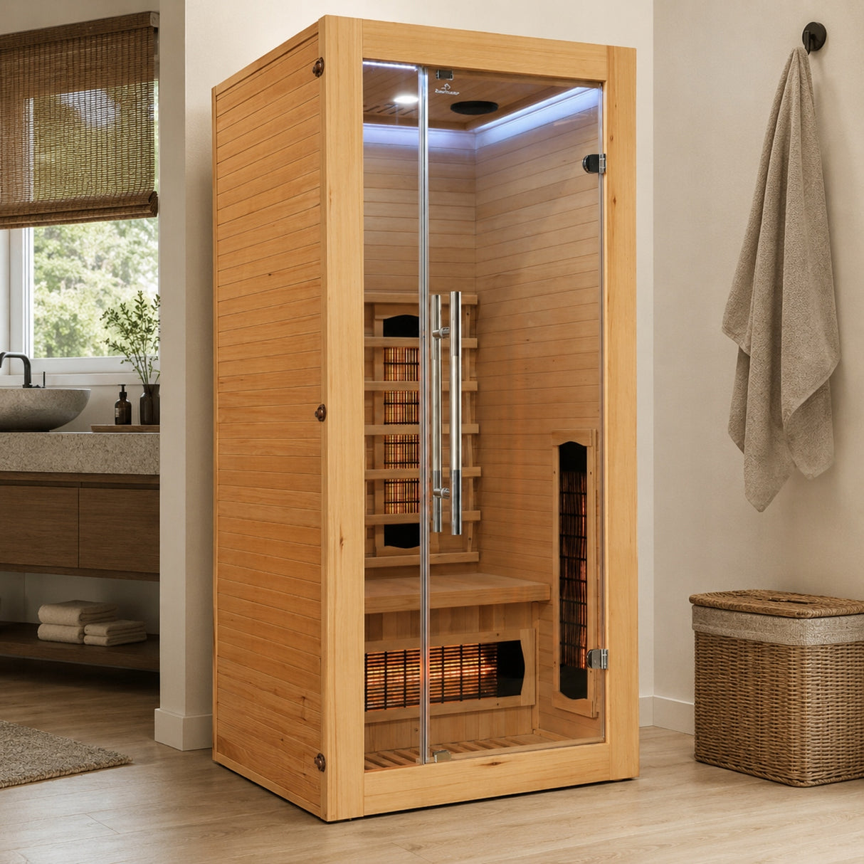 Sauna Jednoosobowa Infrared Naturalna na 1 Osobę Domowe Spa Aurora Heat