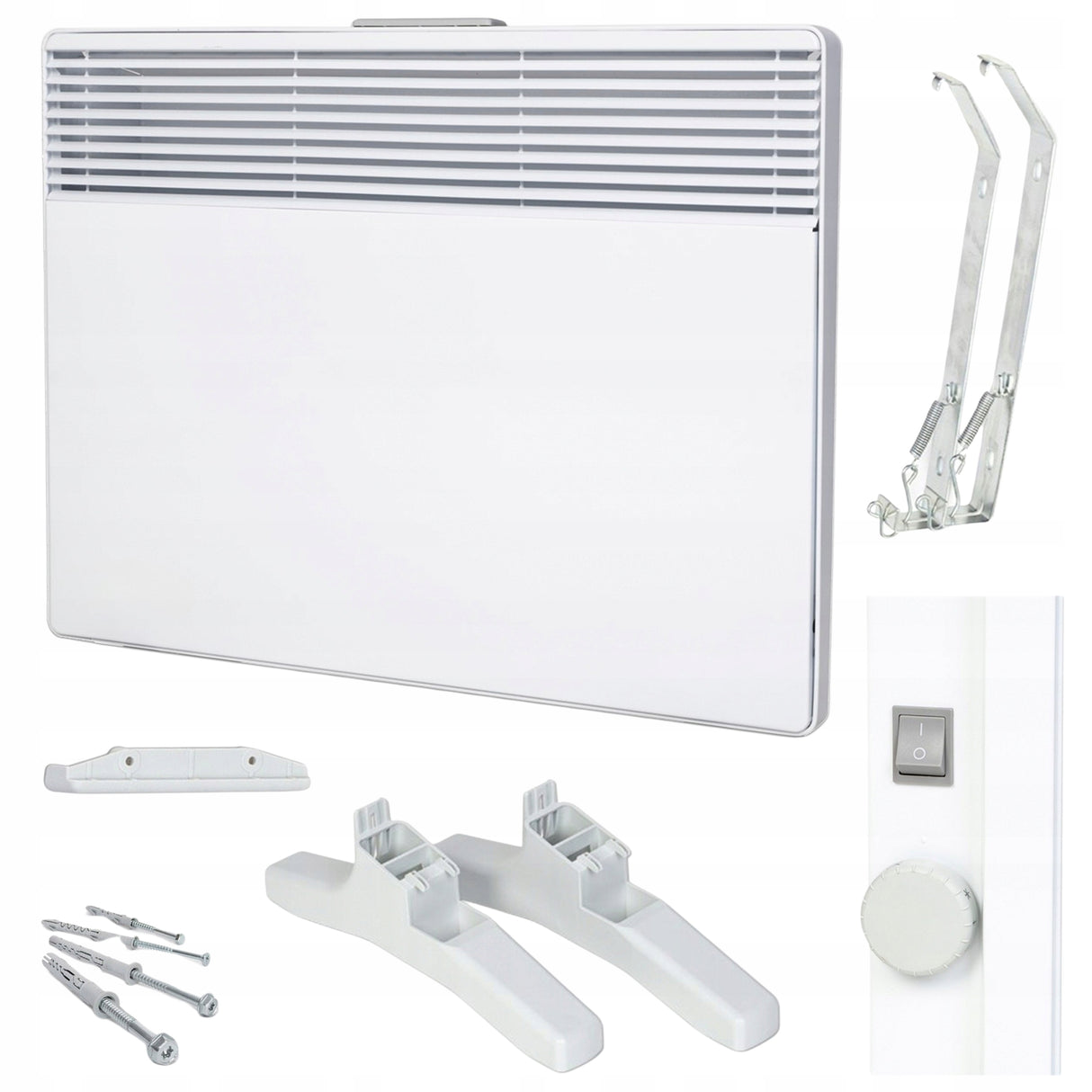 Grzejnik Energooszczędny Konwektorowy Przenośny Biały 1500 W Elektryczny