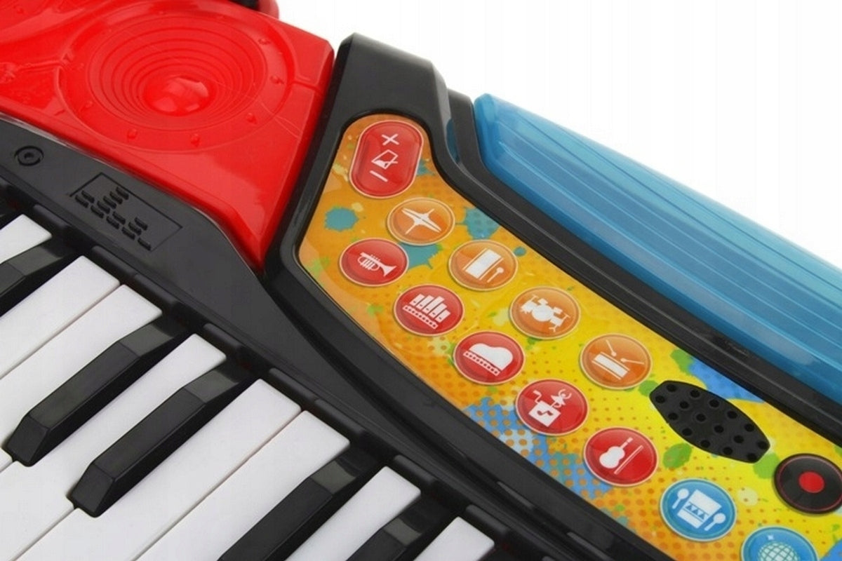 Keyboard Organki Pianinko dla Dzieci Mikrofon Stołek Nagrywanie MP3 Statyw