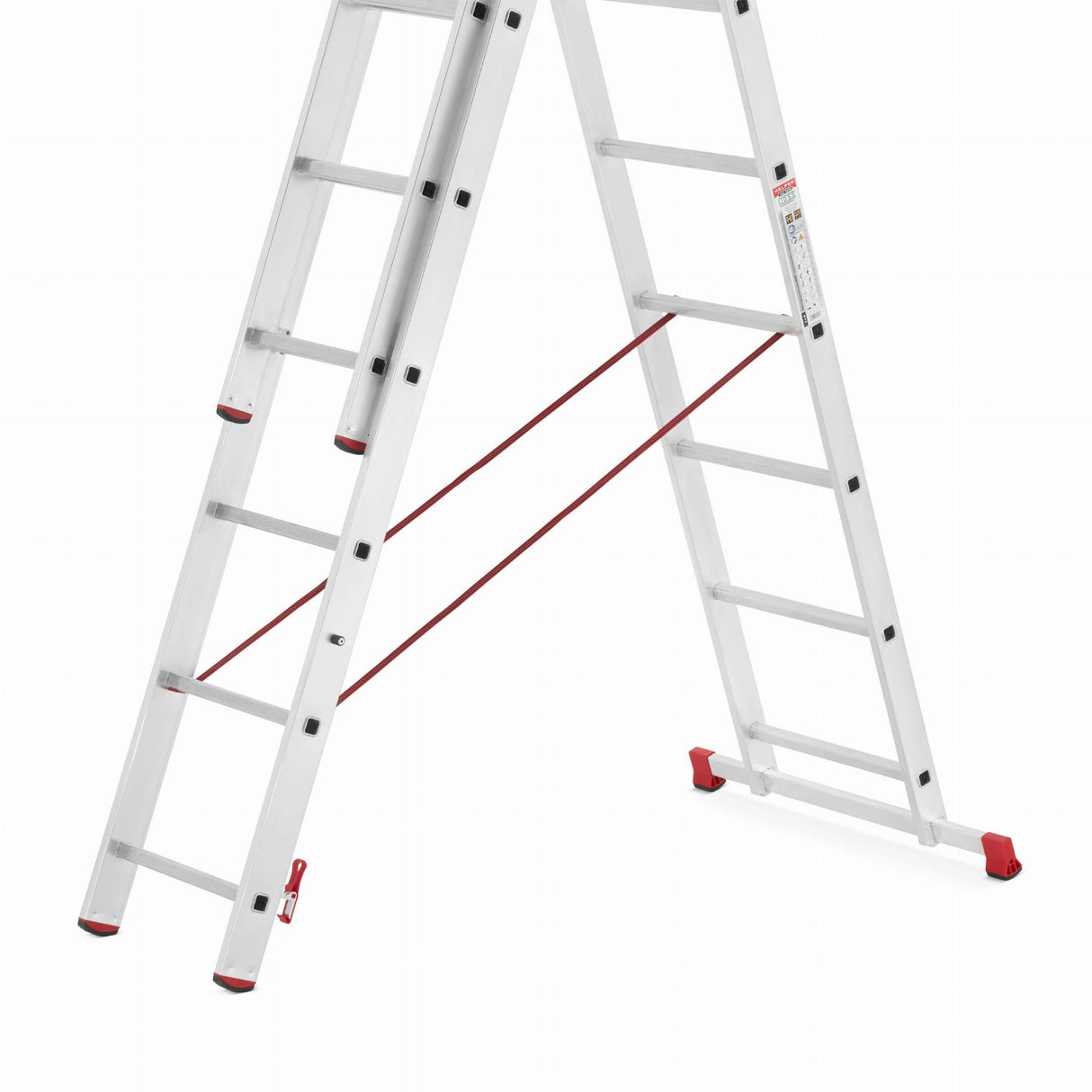 Drabina aluminiowa 3x9 WIELOFUNKCYJNA na schody Pro 5,69m 150kg + GRATIS