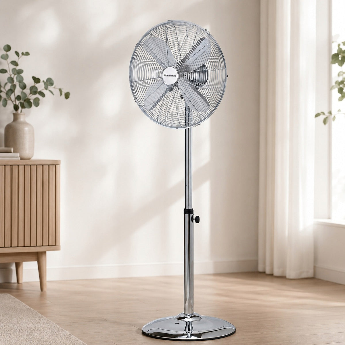 Wentylator Podłogowy Inox Srebrny / Szary WT-7040S 2 IN 1 50W 4 Śmigła